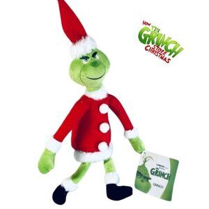 🎄 Dr. Seuss' The Grinch 11" Plush Doll - NWT (13" with Hat) 🎁